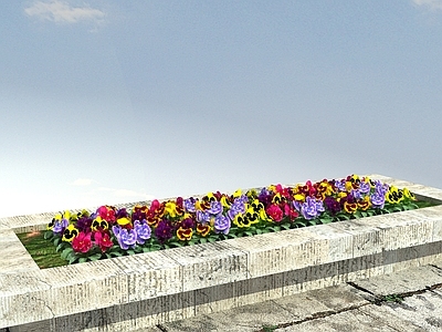 现代花坛花钵 绿化植物 景观植物