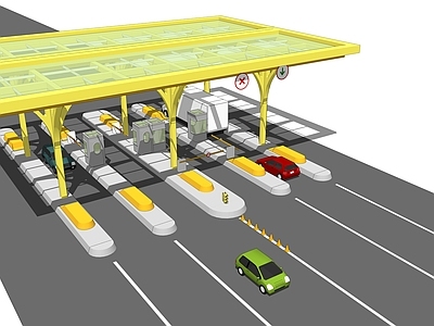 现代高速收费站 高速路