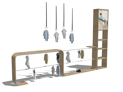 现代服装展架 展架 货架 服装架