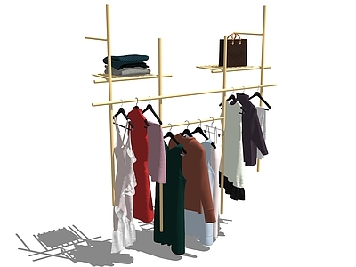 现代服装展架 展架 货架 服装架