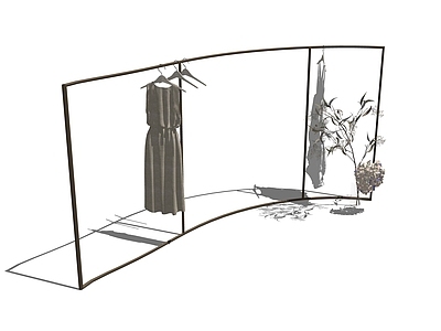 现代服装展架 展架 货架 服装架