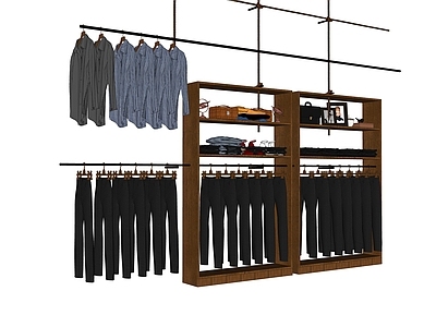 现代服装展架 展架 货架 服装架