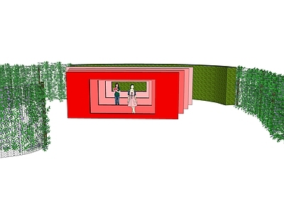 现代绿植墙 景墙围墙
