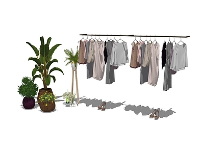 现代服装展架 服装架