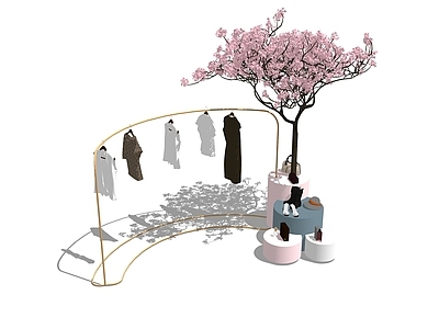 现代服装展架 服装架