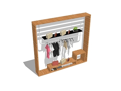现代服装展示架