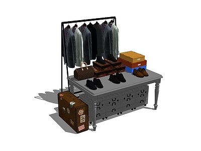 现代服装展示架