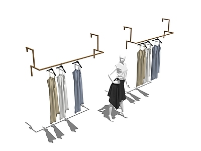 现代服装展示架