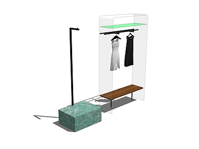 现代服装展示架 服装店铺 衣柜铁木 展架货架