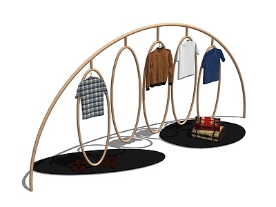 现代服装展示架