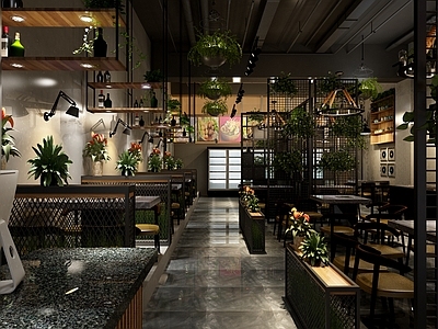 工业风火锅店