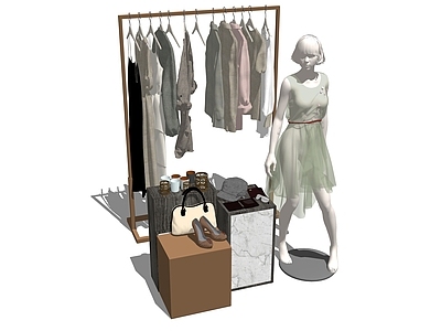现代服装展架
