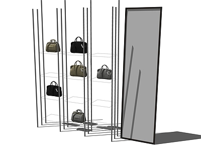 现代箱包展示架