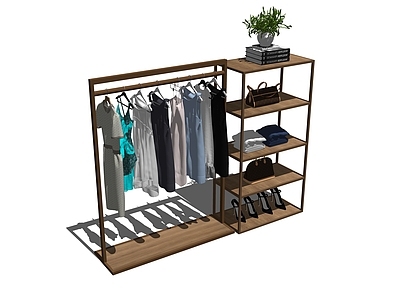 现代服装展示架