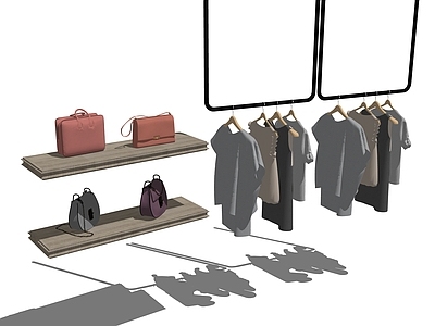 现代服装展示架