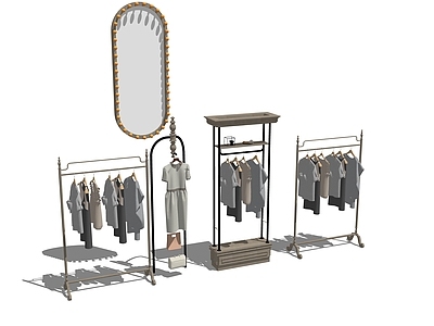 现代服装展示架