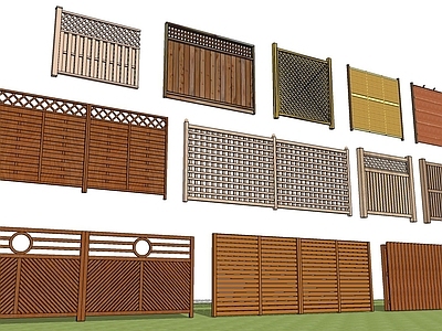现代庭院木围栏 木栅栏