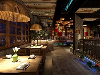 工业风火锅店