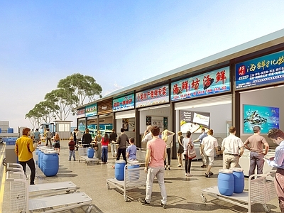 现代海鲜市场