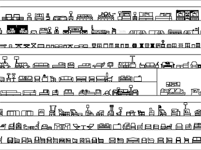 家装工装立面图库 施工图 工装综合图库 工装图库