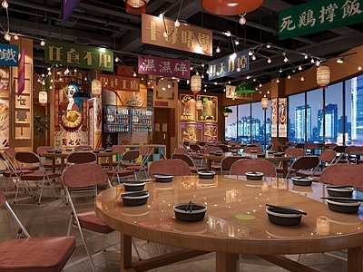 工业风火锅店
