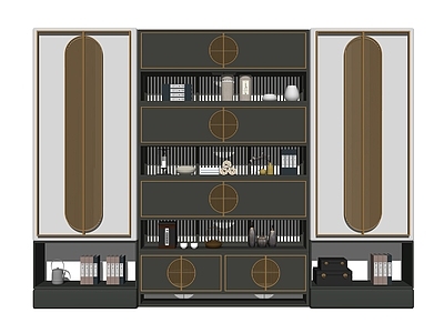 新中式博古架 多宝阁 装饰柜