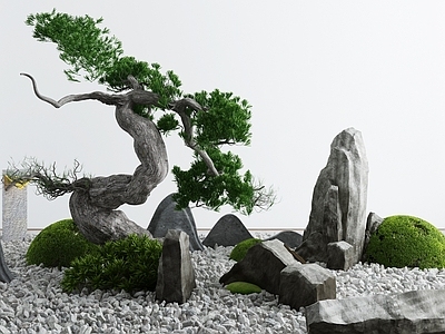 新中式假山山水