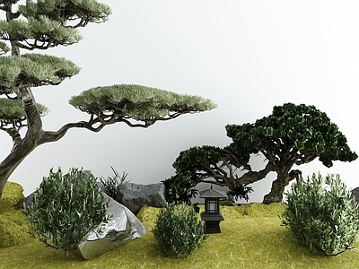 新中式假山山水