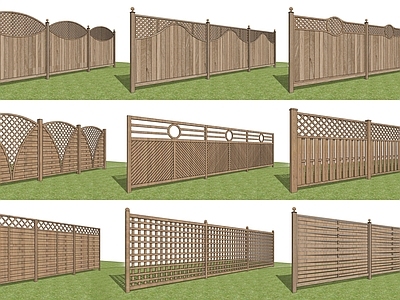 现代庭院木栅栏 木围栏