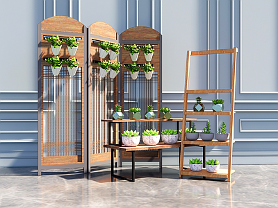 现代展示架 植物架 吊篮 盆栽