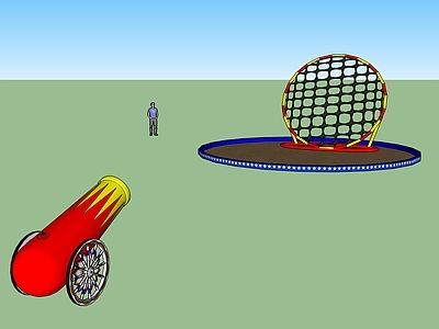 现代游乐设施 马戏团大炮