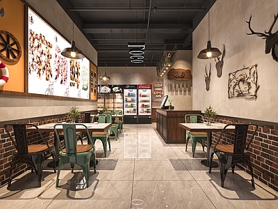 工业风火锅店 麻辣烫店