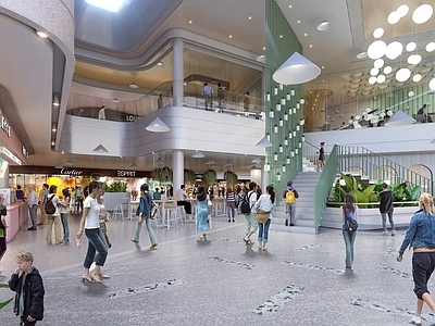 现代商场 商场过道