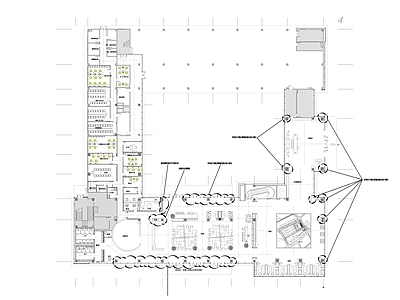 青岛展示中心室内施工图 云线标注