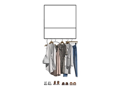 现代服装展架 服装架