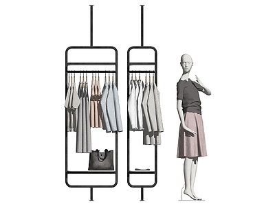 现代服装展架 货架 服装架