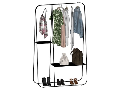 现代服装展架 货架 服装架