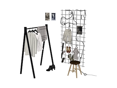 现代服装展架 货架 服装架