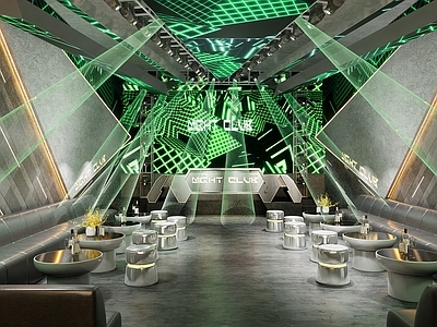 工业酒吧 夜店 酒吧大厅 舞台