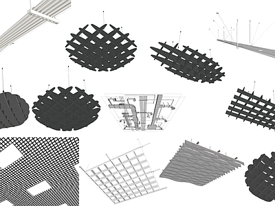 现代吊顶 管道零件