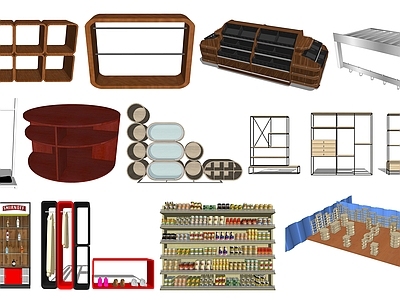 现代货架 商品架 货柜 商品柜 商品货物展示柜