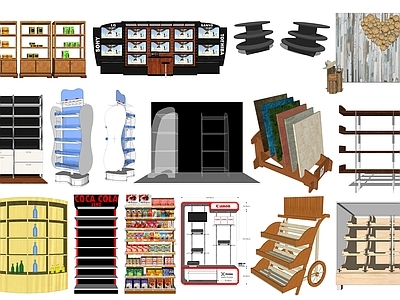 现代货架 展示架 展示台 商品架 商品柜