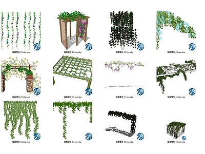 现代绿植墙 藤蔓爬墙植物 绿植墙