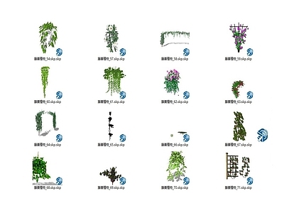 现代绿植墙 藤蔓爬墙植物 绿植墙