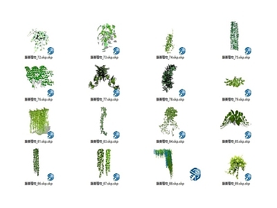 现代绿植墙 藤蔓爬墙植物 绿植墙