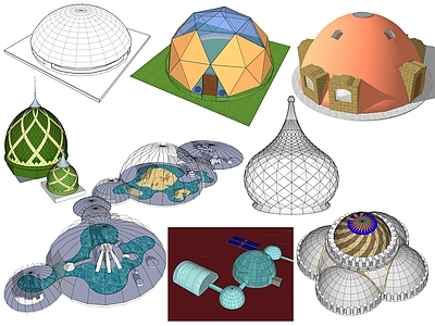 现代穹顶构件 球型建筑构件