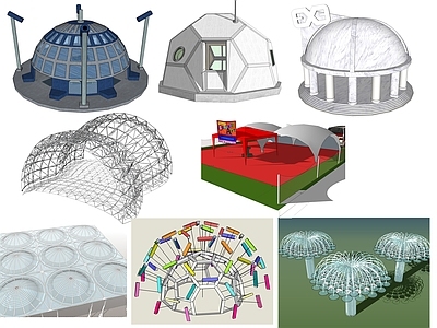 现代穹顶构件 球体建筑构件