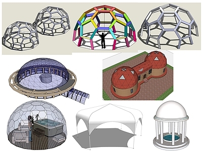 现代穹顶构件 球体构件