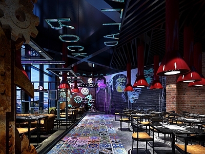 工业风火锅店