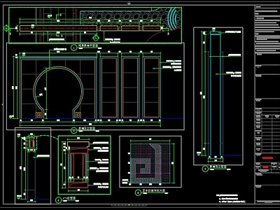 框景景墙详图 施工图